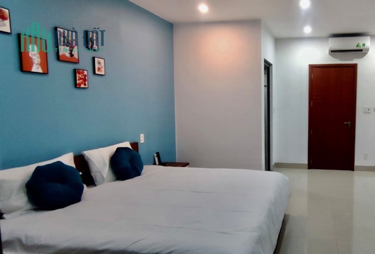 Cho thuê nhà 4 tầng 6 phòng ngủ cục đẹp đường Hoài Thanh- Khu Mỹ An gần Cầu Trần Thị Lý