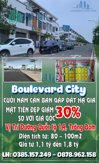 CUỐI NĂM CẦN BÁN GẤP ĐẤT HẠ GIÁ MẶT TIỀN ĐẸP GIẢM 30 % SO VỚI GIÁ GỐC.