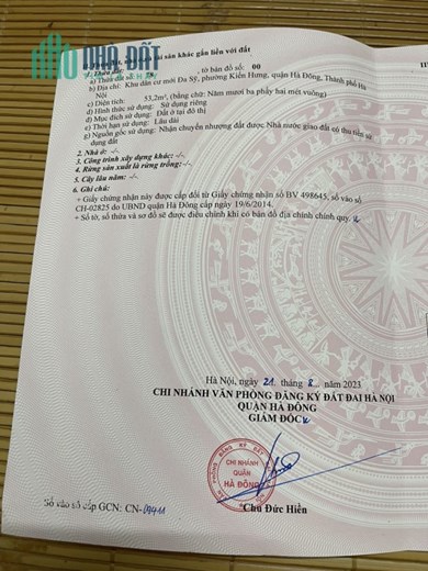 Giá đầu tư. Nhỉnh 5 tỷ sở hữu ngay 53m2 đất KĐT Kiến Hưng