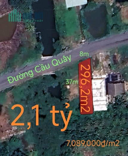 Bán gấp lô đất thổ mặt tiền nhựa Cầu Quây giá 2,1 tỷ