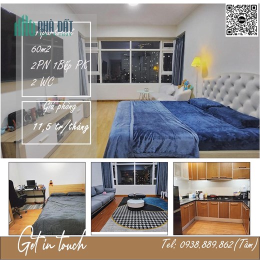 CHDV Hoàng Hoa Thám 60m2 2PN nội thất cao cấp, mới, đẹp