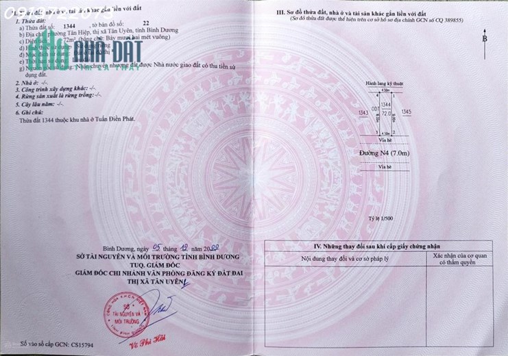 Bán đất nền KDC Tuấn Điền Phát, P. Tân Hiệp, TP. Tân Uyên, Tỉnh Bình Dương, giá đầu tư
