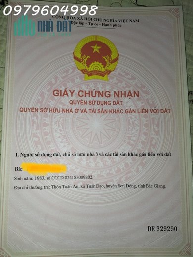 HOT HOT\ CẦN BÁN ĐẤT TẠI THÔN LINH PHÚ -  XÃ TUẤN ĐẠO - SƠN ĐỘNG - BẮC GIANG