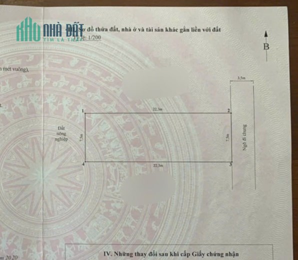 Bán lô đất mặt ngõi diện tích 167M ngang 7,5m Đằng Hải Hải An
