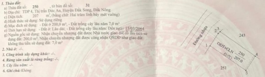 CHÍNH CHỦ BÁN ĐẤT TẶNG KIOT ĐANG CHO THUÊ GIÁ RẺ TRUNG TÂM DAK SONG