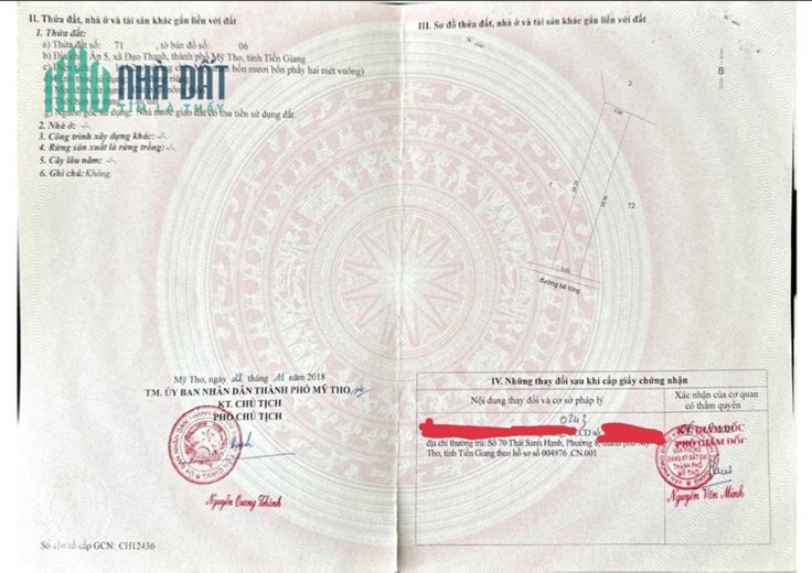 CHÍNH CHỦ BÁN ĐẤT FULL THỔ CƯ SỔ HỒNG RIÊNG GIÁ RẺ TRUNG TÂM ĐẠO THẠNH-MỸ THO