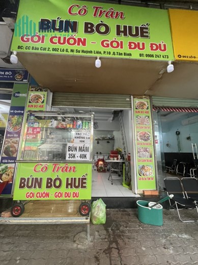 SANG QUÁN CƠM +BÚN BÒ HUẾ MẶT TIỀN CHUNG CƯ BÀU CÁT 2