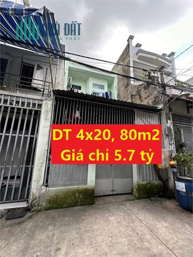 Ngộp! Nhà riêng 80m2 Bờ Bao Tân Thắng, Tân Phú – HXH, ngay AEON, 5.7 tỷ
