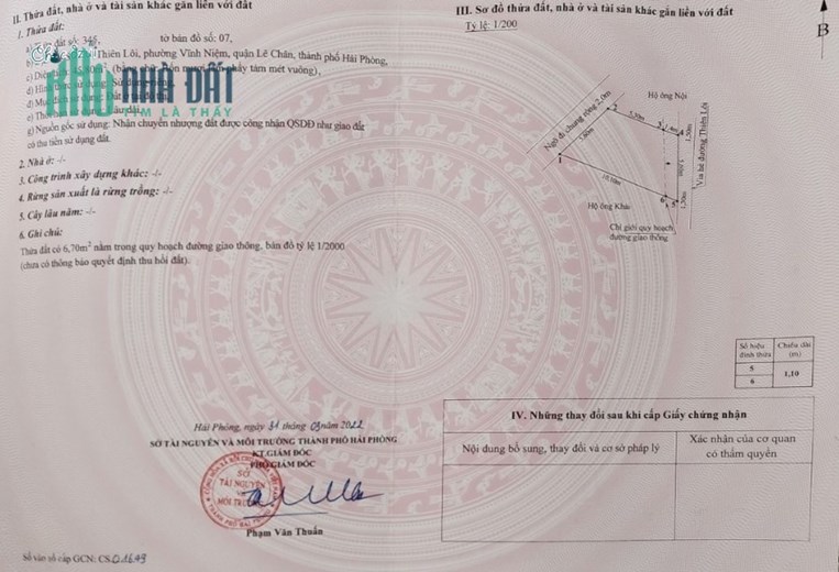Bán nhà mặt đường Thiên Lôi, 46m 1.5 tầng GIÁ 5.5 tỉ vị trí cực đẹp, Hàng Hiếm