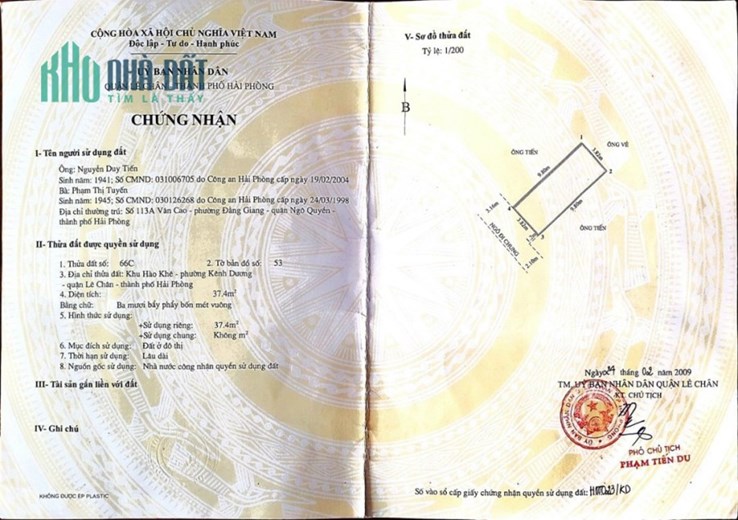Bán nhà Hào Khê - Quán Nam, 38m 4 tầng GIÁ 2.59 tỉ ngay sau mặt đường