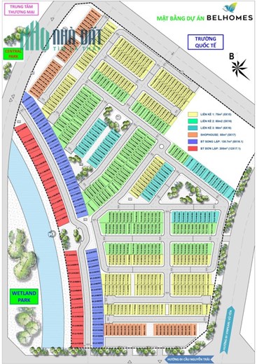 Chính chủ Chuyển nhượng nhà phố khu đô thị Belhomes Hải Phòng căn 75m trục thông hướng Nam