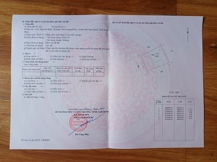 Chính chủ bán mảnh đất 106m2 số 1/14 đường Nguyễn Bính, phường Trần Quang Khải, TP.Nam Định