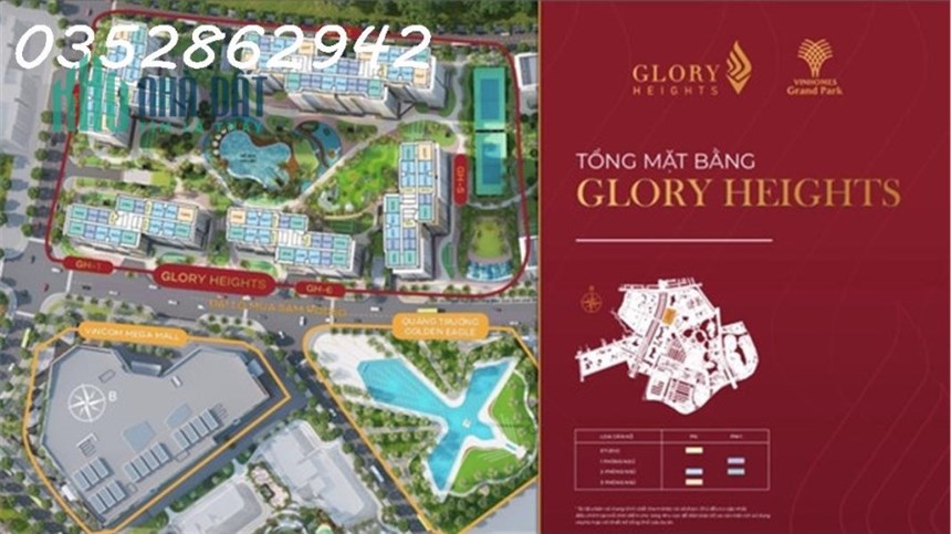CHÍNH CHỦ CẦN SANG NHƯỢNG CĂN HỘ 2 PHÒNG NGỦ GLORY HEIGHTS TẦNG CAO VIEW TRỰC DIỆN CÔNG VIÊN 36HA