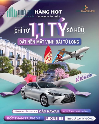 CHỈ TỪ 1,1 TỶ SỞ HỮU ĐẤT NỀN MẶT VỊNH BÁI TỬ LONG - SỔ ĐỎ SẴN SÀNG TRAO TAY