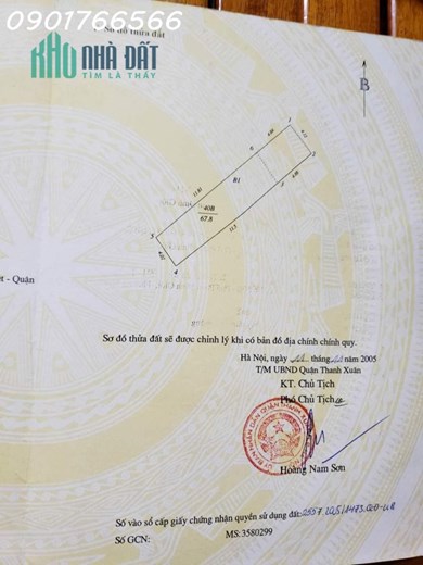 Bán đất tặng nhà, View hồ Phương Liệt, Phố  Phan Đình Giót 68m x 3T, Giá hơn 10 tỷ.