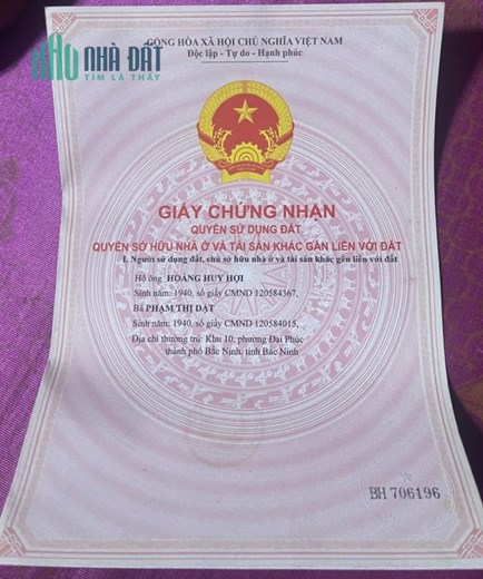 * HOT...HOT...HOT... LÔ ĐẤT ĐẸP TP BẮC NINH GIÁ CHO CÁC NHÀ ĐẦU TƯ TP BẮC NINH - TỈNH BẮC NINH *