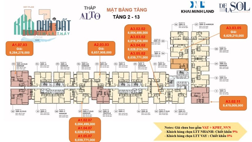 Căn Hộ De La Sol tòa A-B-C chiết khấu 9%.  Không cần đóng tiền gốc và lãi trong 2 năm. Vị Trí Căn