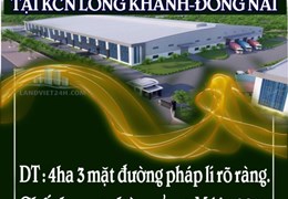 CHÍNH CHỦ CẦN BÁN HOẶC CHO THUÊ NHÀ XƯỞNG TẠI KCN LONG KHÁNH-ĐỒNG NAI