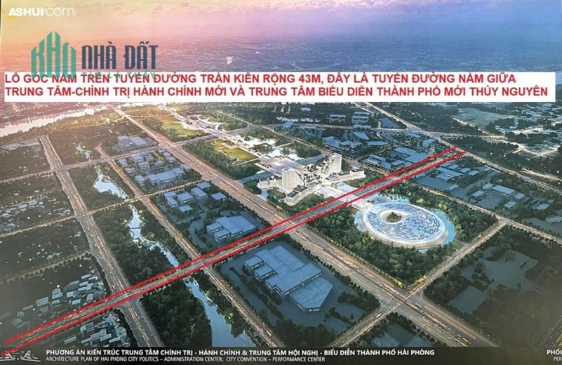 Bán siêu phẩm lô góc mặt đường Trần Kiên Tái Định Cư Bắc Sông Cấm khu C hàng siêu hiếm