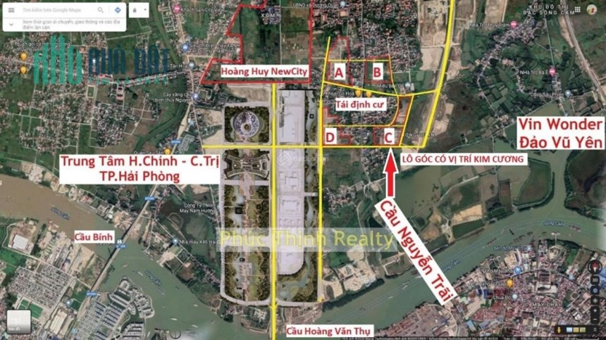 Bán siêu phẩm lô góc mặt đường Trần Kiên Tái Định Cư Bắc Sông Cấm khu C hàng siêu hiếm