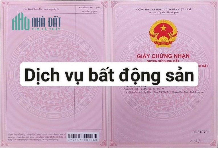 NHẬN HỔ TRỢ PHÁP LÝ THỦ TỤC ĐẤT ĐAI - Huyện Đức Hòa, Long An