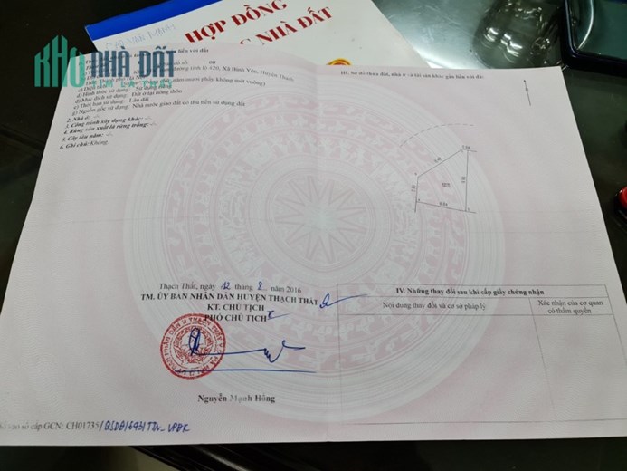 Cần bán Lô góc 2 mặt thoáng trục chính khu Tái Định cư Bình Yên khu Công Nghệ Cao Hòa Lạc diện tích