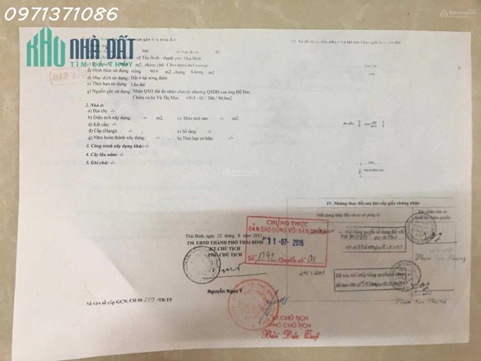 Chính chủ cần bán 2 tầng mặt phố xã Tân Bình,Tp Thái Bình, 90m2, giá 6,5tỷ có thương lượng