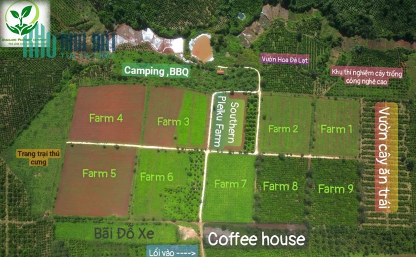 Bán đất  trong nông trại Southern Pleiku Farm giá 200 triệu/1000m2 CK 10%