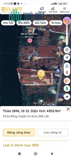 SỞ HỮU NGAY LÔ ĐẤT ĐẸP  TẶNG NHÀ CẤP 4  Tại Đường Đội 31, Xã Ea Ning, Huyện Cư Kuin, Đắk Lắk