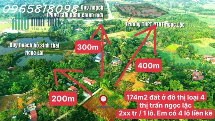 BÁN ĐẤT SIÊU PHẨM KHU PHỐ NGỌC MINH -THỊ TRẤN NGỌC LẶC , GIÁ RẺ CHỈ 280TR/ 1 LÔ