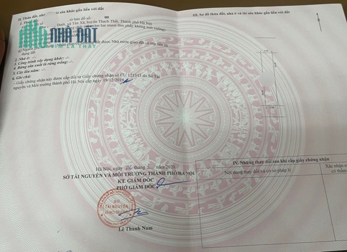 CẦN BÁN  LÔ ĐẤT Ở TÂN XÃ THẠCH THẤT ,HOÀ LẠC HÀ NỘI