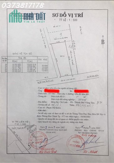 CHỦ CẦN BÁN GẤP - Góc 2mt Lưu Chí Hiếu- Vũng Tàu 337m2 giá 17 tỷ