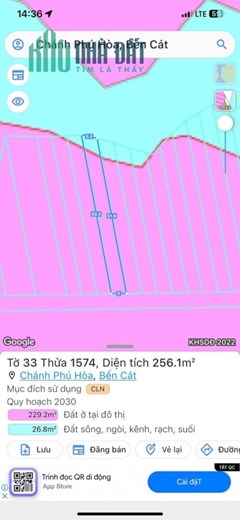 Cần bán đất 256.1m2 giá 1.2 tỷ tại Mỹ Phước 3 - Chánh Phú Hoà, Bến Cát, Bình Dương