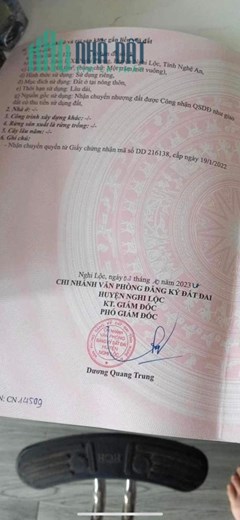 ĐẤT ĐẸP - GIÁ TỐT - Cần Bán Nhanh Lô Đất Vị Trí Đắc Địa Tại Xóm 1, Xã Nghi Phong, Nghi Lộc, Nghệ An
