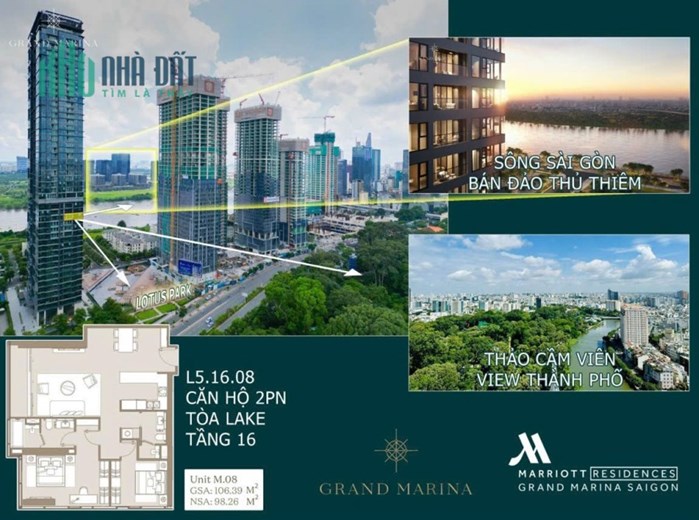 Grand Marina Sài Gòn căn hộ Marriot International Quận 1 - tặng full NT - nhận nhà ngay TT chỉ 30%