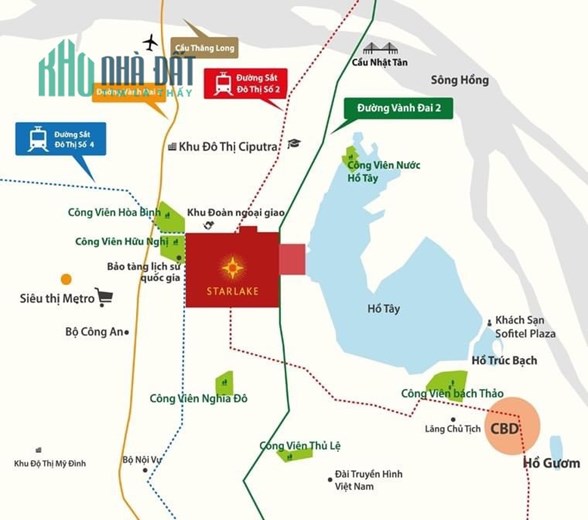 CẦN CHUYỂN NHƯỢNG GẤP LÔ ĐẤT SẠCH 100% DỰ ÁN STAR LAKE TÂY HỒ TÂY