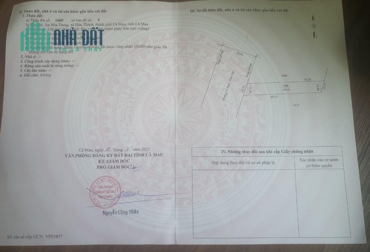 ĐẤT ĐẸP - GIÁ TỐT - Cần Bán Nhanh 2 Lô Đất Liền Kề Vị Trí Đắc Địa Tại Hoà Thành - Cà Mau