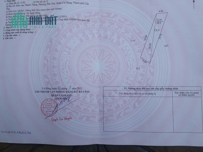CHÍNH CHỦ Cần Bán Nhanh Tại Thạnh Thắng, Phú Thứ, Cái Răng, Cần Thơ
