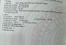 Bán nhà C4 kiệt 74 Ngô Thì Nhậm, Hòa Minh, Liên Chiểu, Đà Nẵng