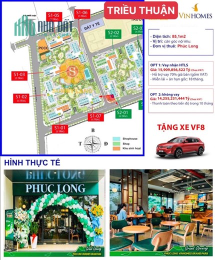 BÁN SHOPHOUSE Căn góc 2 mặt tiền VINHOMES GRAND PARK Giá: 14,255 tỷ CÓ SẴN HỢP ĐỒNG THUÊ 5-10 NĂM -