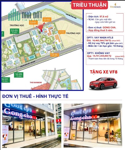 BÁN SHOPHOUSE Căn góc 2 mặt tiền VINHOMES GRAND PARK Giá: 14,255 tỷ CÓ SẴN HỢP ĐỒNG THUÊ 5-10 NĂM -