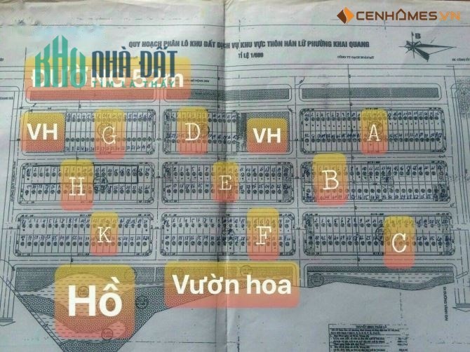 Bán đất dv Hán Lữ , Khai Quang, Vĩnh Yên Diện tích : 102m2 Giá : 2,4 tỷ