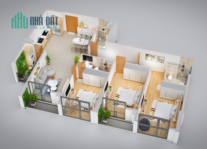 Bán căn hộ 120m2,lô góc, 3pn Long Biên
