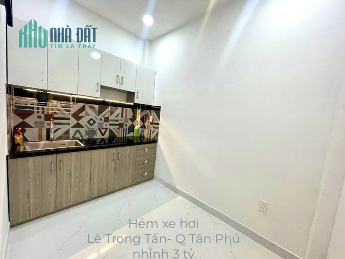SIÊU PHẨM TÂN PHÚ - HẺM XE HƠI QUAY ĐẦU THÔNG TỨ PHÍA - 2PN - 2 TẦNG - TẶNG FULL NỘI THẤT CAO CẤP