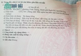 CHÍNH CHỦ CẦN BÁN Nhanh 2 LÔ ĐẤT Tại Phường Vĩnh Thông , TP Rạch Giá , Kiên Giang