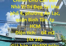 NHÀ ĐẸP - GIÁ TỐT - CHÍNH CHỦ Cần Bán Nhà Vị Trí Đẹp Tại Quận Bình Tân