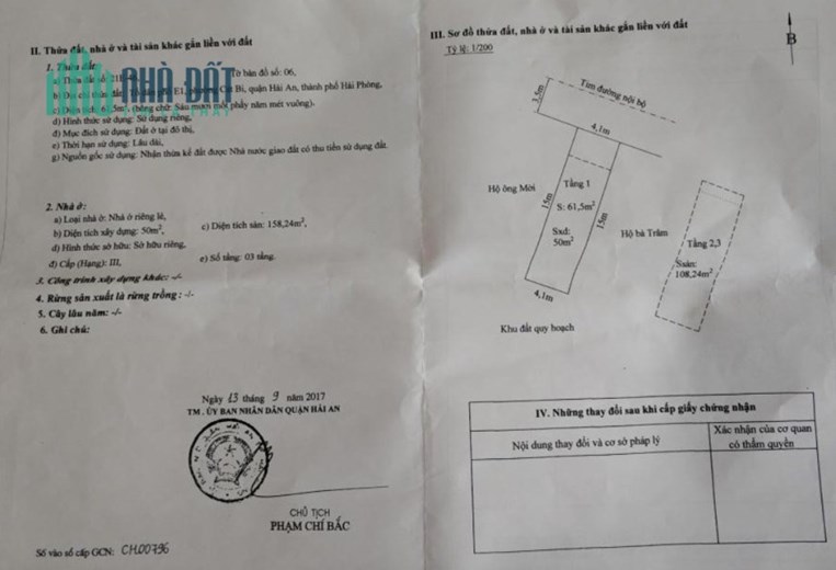 Bán nhà khu phân lô tuyến 2 Ngô Gia Tự, 61m 3 tầng GIÁ 4.6 tỉ gần Cầu Rào