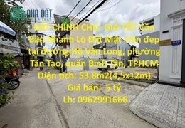 ĐẤT CHÍNH CHỦ- GIÁ TỐT Cần Bán Nhanh Lô Đất Mặt Tiền đẹp tại quận Bình Tân, TPHCM