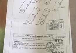 CHÍNH CHỦ CẦN BÁN NHÀ 81 M2 TẠI P.8 - Q.GÒ VẤP - Địa chỉ : 1084/25 phường 8 quang trung gò vấp hcm