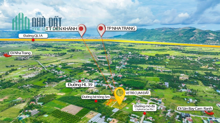 Bán đất Suối Tiên-Diên Khánh giá rẻ cho nhà đầu tư thích hợp làm vườn-LH 0906 359 868